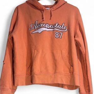 Aeropostale Vibrant Orange Cotton Hoodie